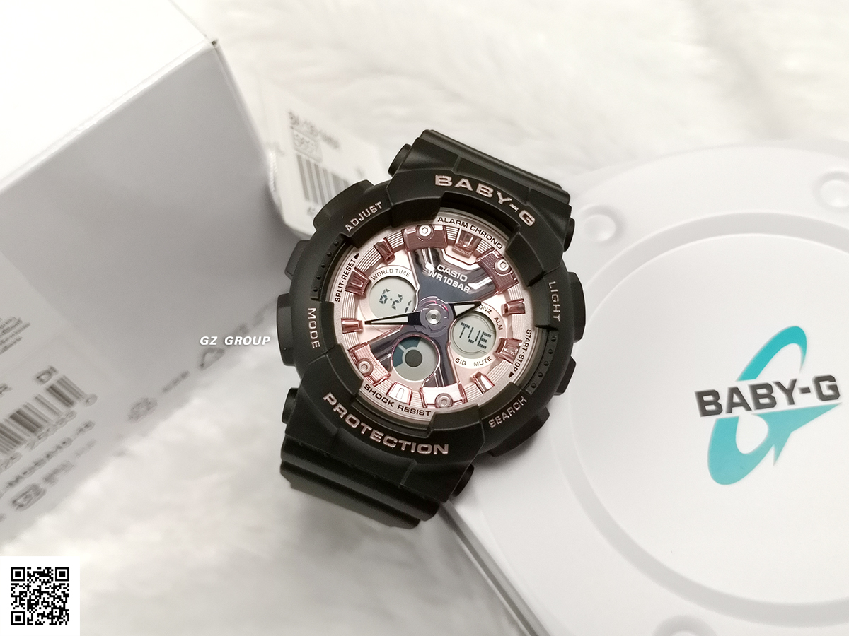 CASIO BABY-G นาฬิกาข้อมือ นาฬิกากันน้ำ นาฬิกาของแท้ ประกันศูนย์ CMG 1 ปี รุ่น BA-130-1A4 นาฬิกาสีดำ