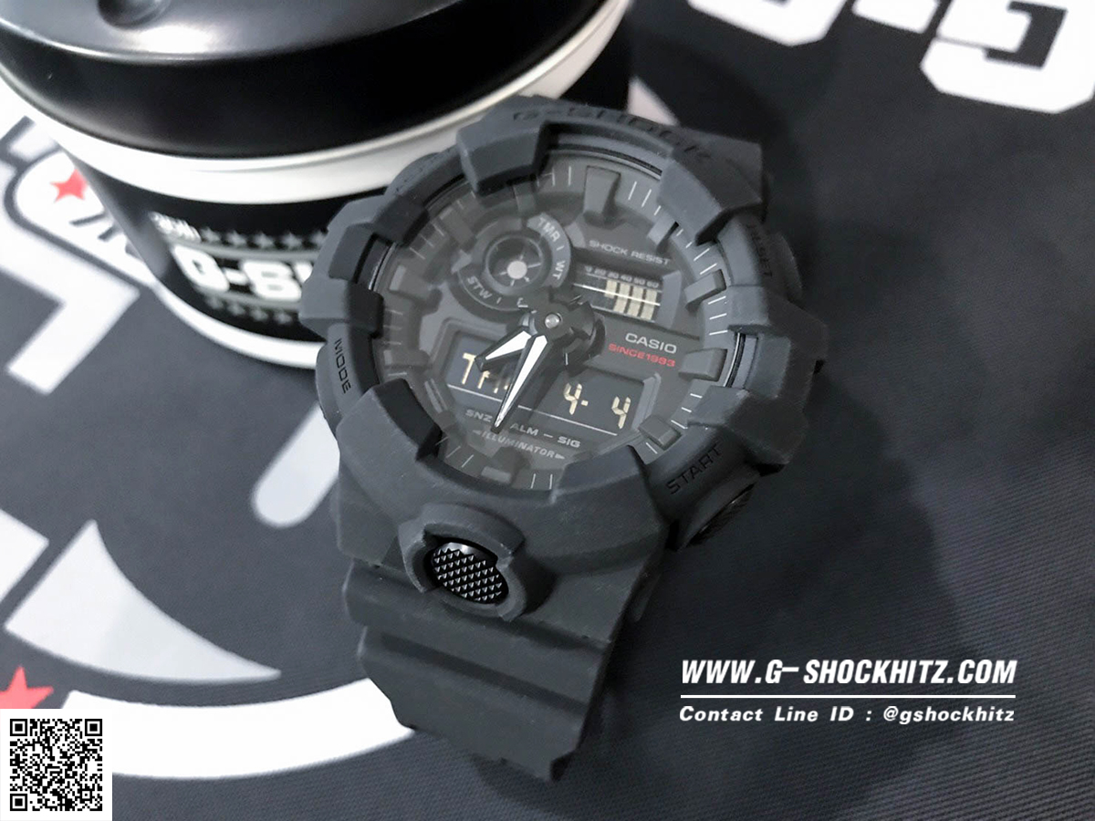 CASIO MID YEAR SALE G-SHOCK พร้อมส่ง นาฬิกาข้อมือ นาฬิกากันน้ำ นาฬิกาของแท้ ประกันศูนย์ CMG 1 ปี รุ่น GA-735A-1A นาฬิกาสีดำ