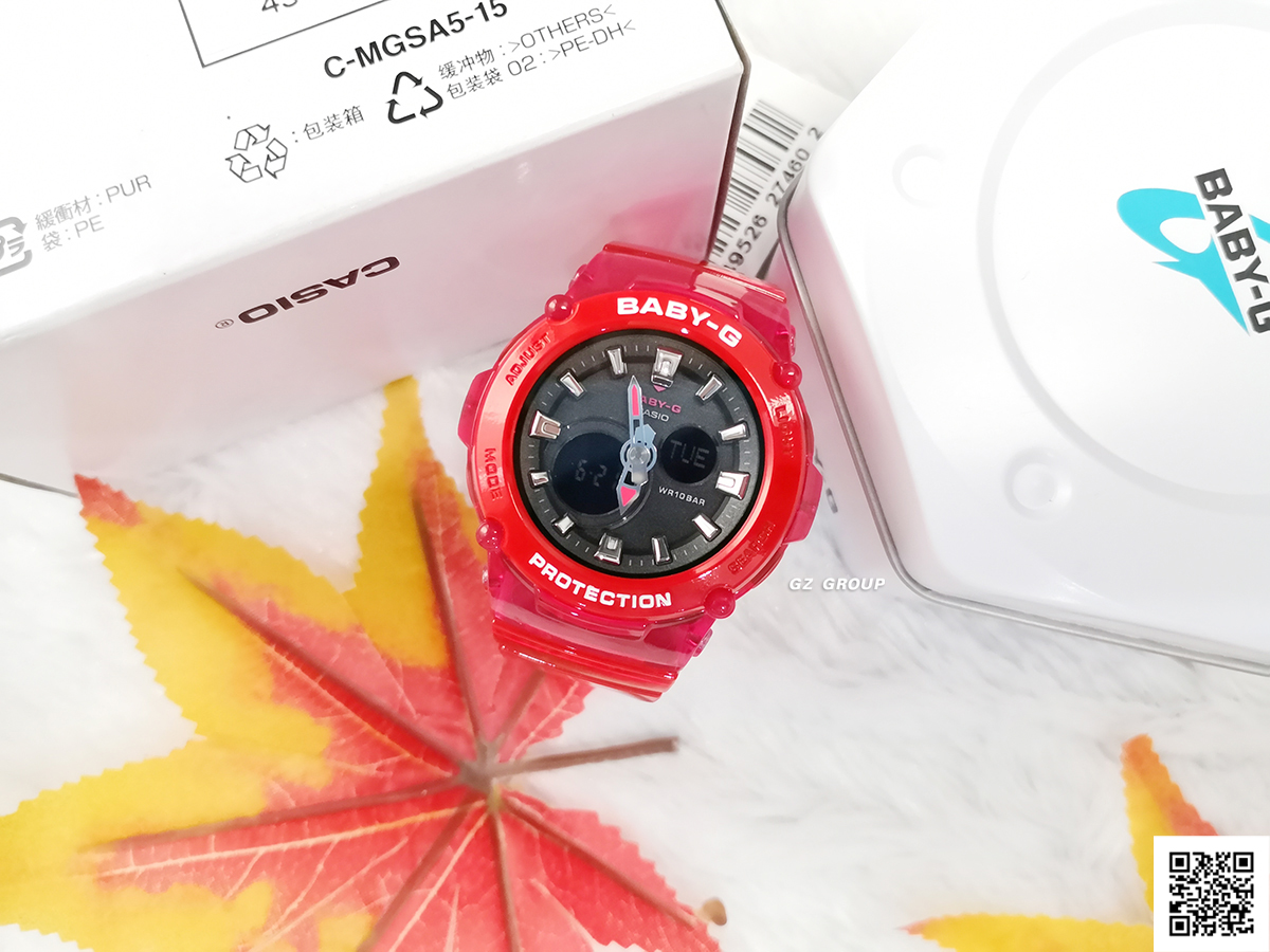CASIO BABY-G นาฬิกาข้อมือ นาฬิกากันน้ำ นาฬิกาของแท้ ประกันศูนย์ CMG 1 ปี รุ่น BGA-270S-4A นาฬิกาสีชมพู