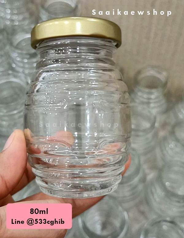 *หมด*ขวดน้ำผึ้ง ขวดกลมเกลียว 80ml ขวดชำร่วย
