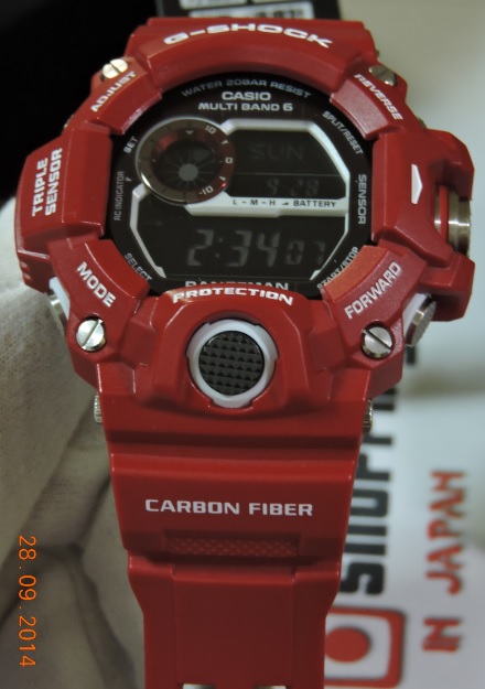 CASIO G-SHOCK นาฬิกาข้อมือ นาฬิกากันน้ำ นาฬิกาของแท้ ประกันศูนย์ CMG 1 ปี รุ่น GW-9400RDJ-4J นาฬิกาสีแดง