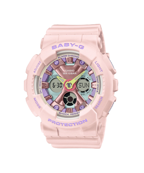 CASIO BABY-G นาฬิกาข้อมือ นาฬิกากันน้ำ นาฬิกาของแท้ ประกันศูนย์ CMG 1 ปี รุ่น BA-130PM-4A นาฬิกาสีชมพู