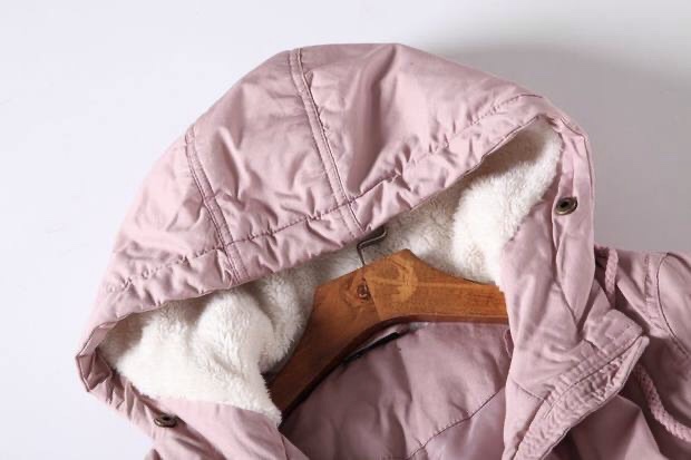 Jean pascale เสื้อโค้ทฮู้ดกันหนาว เสื้อปาร์กา parka สีชมพู แบรนด์ JEAN PASCALE ชมพู