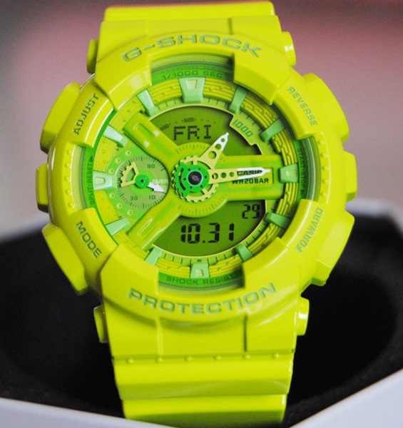 CASIO G-SHOCK นาฬิกาข้อมือ นาฬิกากันน้ำ นาฬิกาของแท้ ประกันศูนย์ CMG 1 ปี รุ่น GMA-S110CC-3 นาฬิกาสีเขียว
