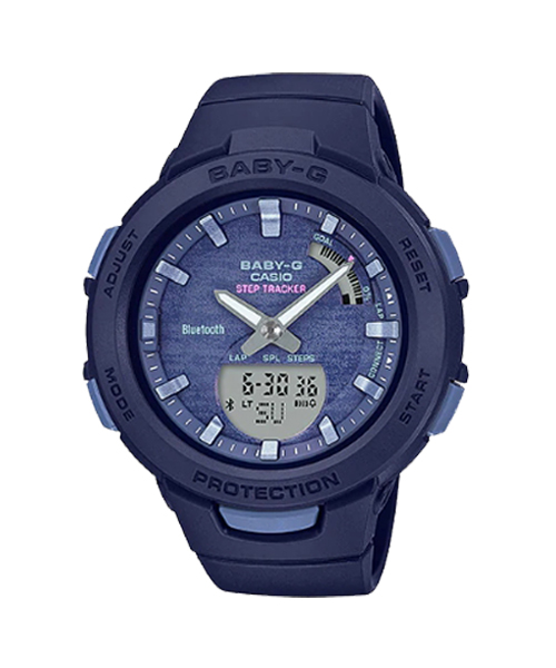 CASIO BABY-G นาฬิกาข้อมือ นาฬิกากันน้ำ นาฬิกาของแท้ ประกันศูนย์ CMG 1 ปี รุ่น BSA-B100AC-2A นาฬิกาสีกรม