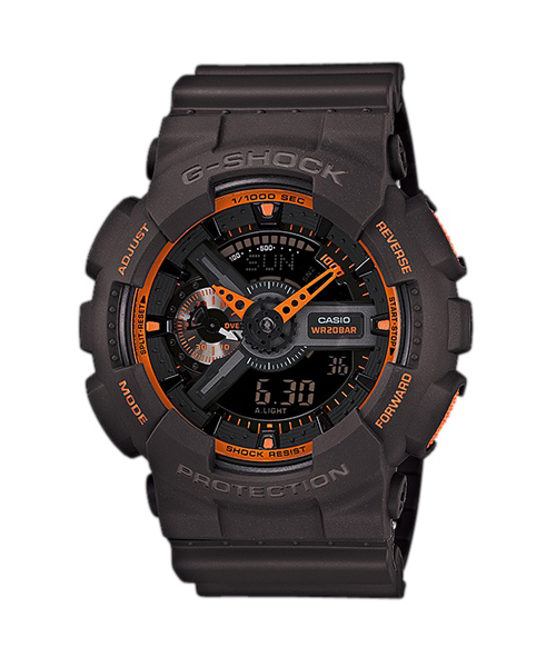 CASIO G-SHOCK นาฬิกาข้อมือ นาฬิกากันน้ำ นาฬิกาของแท้ ประกันศูนย์ CMG 1 ปี รุ่น GA-110TS-1A4 นาฬิกาสีดำ