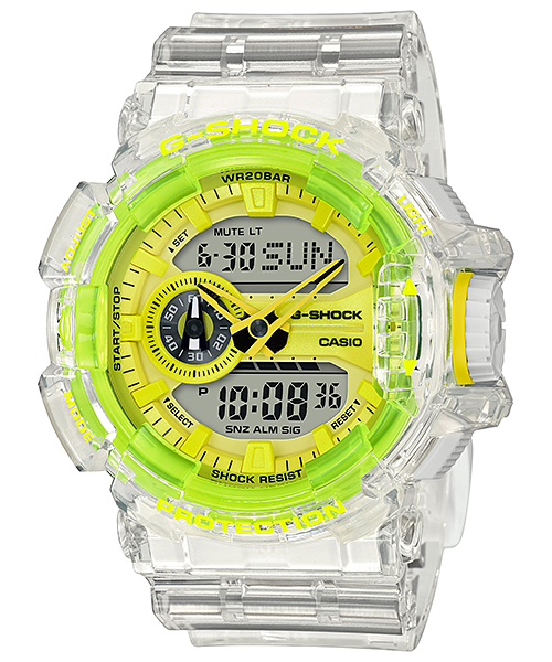 CASIO MID YEAR SALE G-SHOCK นาฬิกาข้อมือ นาฬิกากันน้ำ นาฬิกาของแท้ ประกันศูนย์ CMG 1 ปี รุ่น GA-400SK-1A9 นาฬิกาสีใส