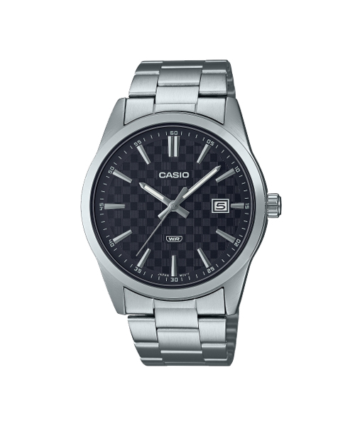 CASIO นาฬิกาคาสิโอ นาฬิกาข้อมือ นาฬิกากันน้ำ นาฬิกาของแท้ ประกันศูนย์ CMG 1 ปี รุ่น MTP-VD03D-1A นาฬิกาสีเงิน