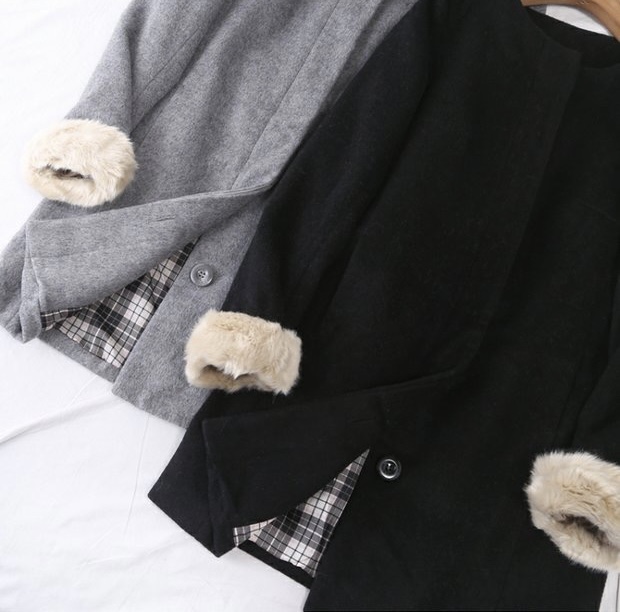 เสื้อโค้ทวูล Trench coat เสื้อโค้ทวูล โค้ทสีดำ แบรนด์ C&A AMISU สำเนา สำเนา