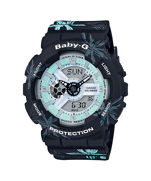 CASIO BABY-G นาฬิกาข้อมือ นาฬิกากันน้ำ นาฬิกาของแท้ ประกันศูนย์ CMG 1 ปี รุ่น BA-110CF-1A นาฬิกาสีดำ