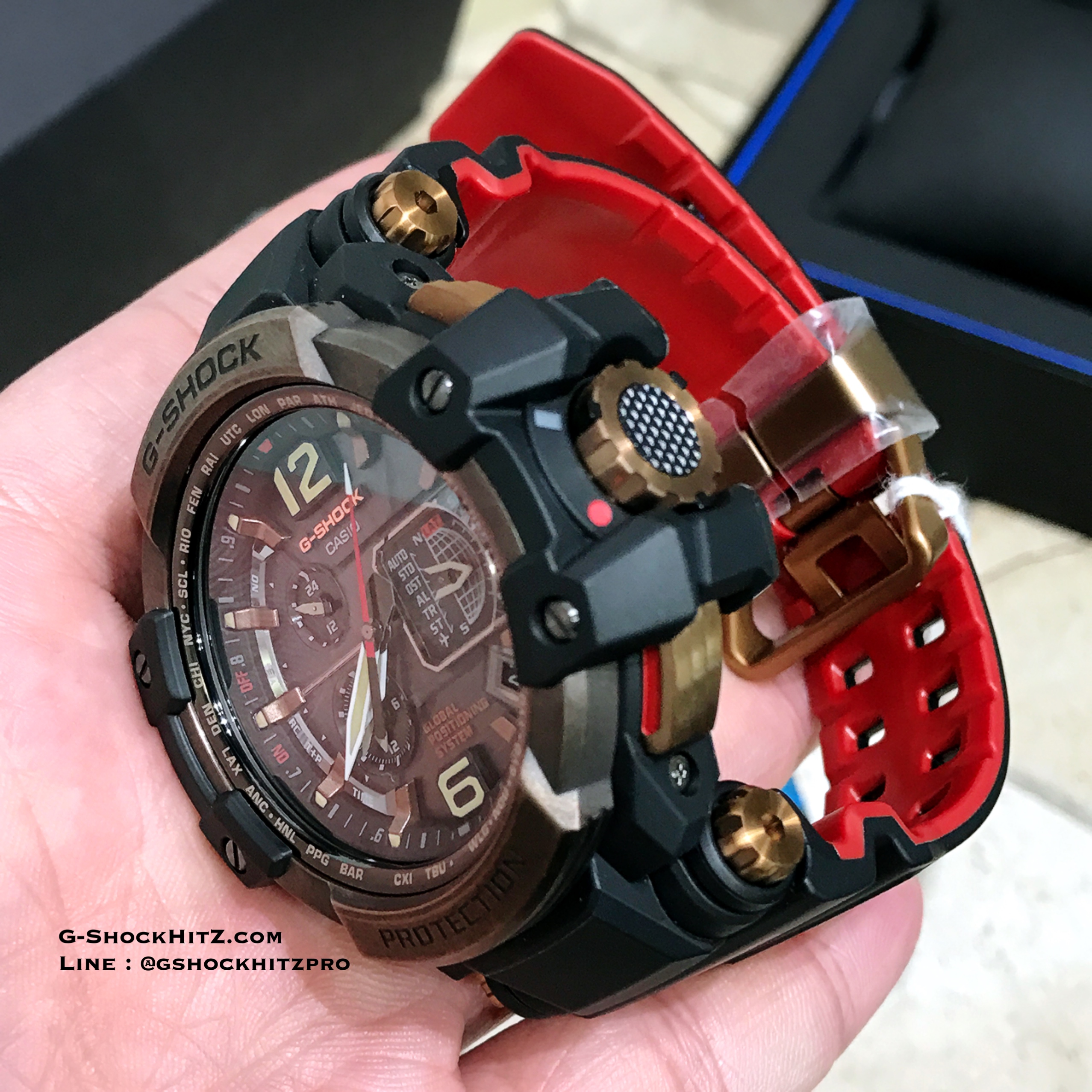 CASIO G-SHOCK นาฬิกาข้อมือ นาฬิกากันน้ำ นาฬิกาของแท้ ประกันศูนย์ CMG 1 ปี รุ่น GPW-1000RG-1A นาฬิกาสีดำ