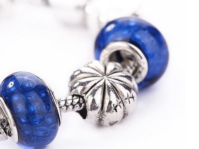 สร้อยข้อมือ Diy สไตล์ Pandora แต่ง ชาร์ม ตัวกวาง คริสมาสต์ ถุงเงิน มงคล ห้อยจี้ นกฮูก สีเงิน ผลฟักทอง สลับ Glass Bead สีสดใส ของขวัญพิเศษ 10392