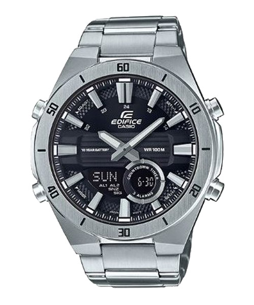 CASIO EDIFICE นาฬิกาข้อมือ นาฬิกากันน้ำ นาฬิกาของแท้ ประกันศูนย์ CMG 1 ปี รุ่น ERA-110D-1A นาฬิกาสีเงิน