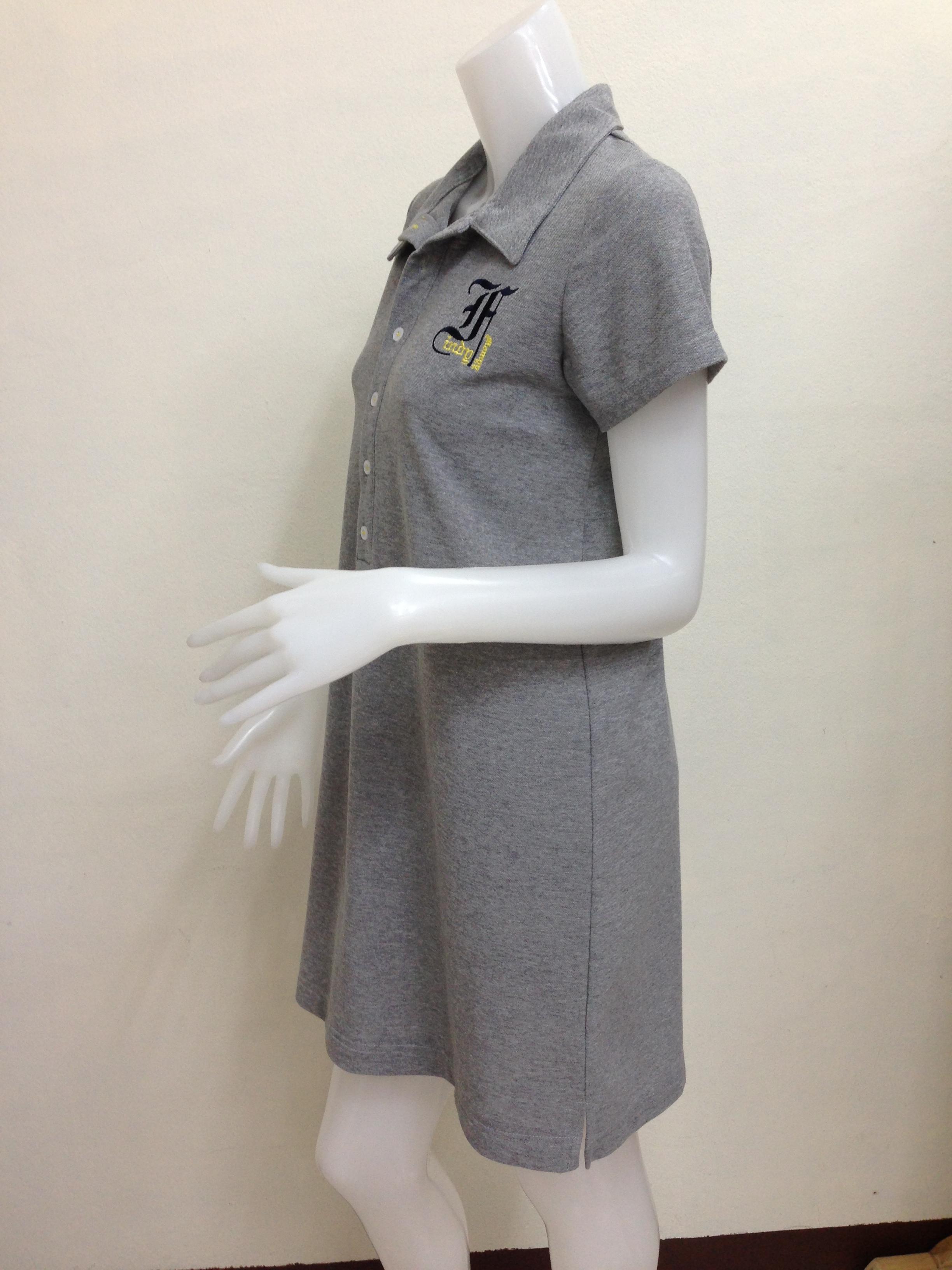 เดรสโปโล ท้อง/ไม่ท้องก็ใส่ได้ สวยคล่องตัวในลุค Sport Mom ผ้าเนื้อดีซักแล้วนิ่มขึ้น สีเทา