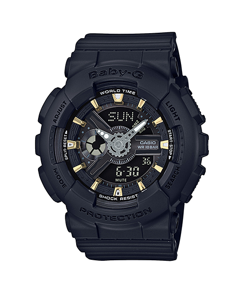 CASIO BABY-G นาฬิกาข้อมือ นาฬิกากันน้ำ นาฬิกาของแท้ ประกันศูนย์ CMG 1 ปี รุ่น BA-110GA-1A นาฬิกาสีดำ