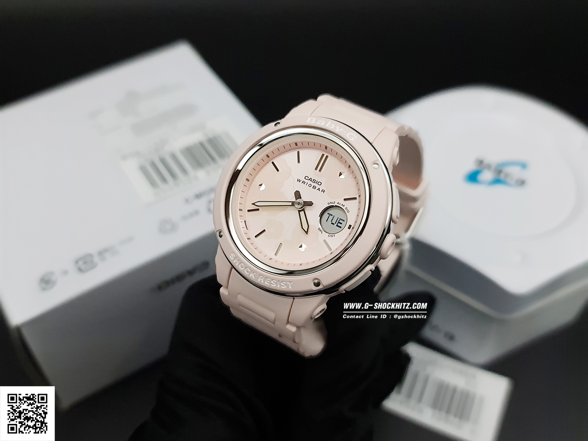 CASIO BABY-G นาฬิกาข้อมือ นาฬิกากันน้ำ นาฬิกาของแท้ ประกันศูนย์ CMG 1 ปี รุ่น BGA-150FL-4A นาฬิกาสีชมพู