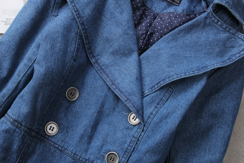 เสื้อโค้ท เสื้อคลุมยาว ผ้ายีนส์ ซีด ZARA แต่งกระดุม2แถว เนื้อผ้าหนา อุ่น Size S/M/L