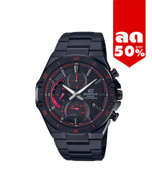 CASIO EDIFICE นาฬิกาข้อมือ นาฬิกากันน้ำ นาฬิกาของแท้ ประกันศูนย์ CMG 1 ปี รุ่น EFS-S560DC-1A นาฬิกาสีดำ