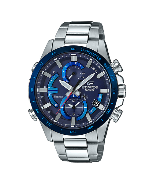 CASIO EDIFICE นาฬิกาข้อมือ นาฬิกากันน้ำ นาฬิกาของแท้ ประกันศูนย์ CMG 1 ปี รุ่น EQB-900DB-2A นาฬิกาสีเงิน