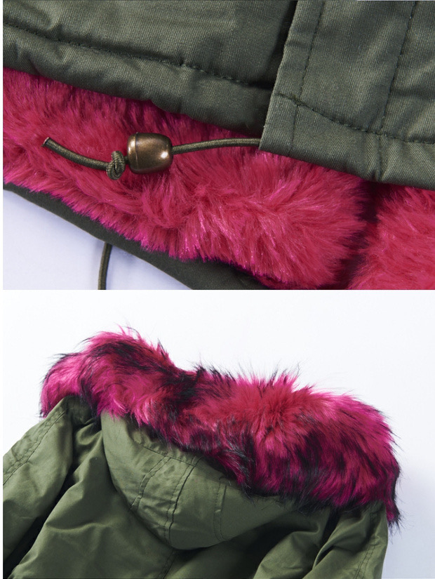 เสื้อโค้ทฮู้ดกันหนาว เสื้อปาร์กา parka แต่งเฟอร์ ดำ