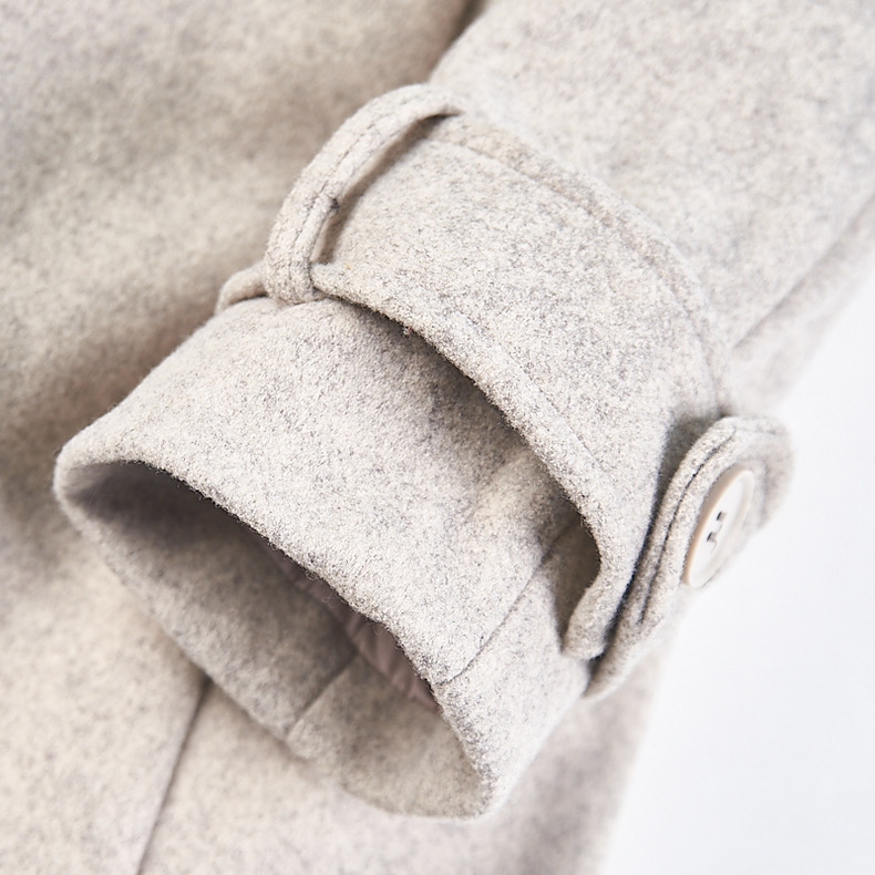 เสื้อโค้ท โค้ทวูลแต่งเฟอร์ เสื้อกันหนาว Trench coat สีเทา แบรนด GIADA