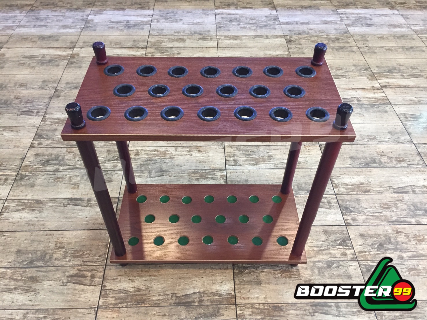 [TN07] ที่วางไม้คิว ตั้งพื้น 22ด้าม ทรงสี่เหลี่ยม ไม้