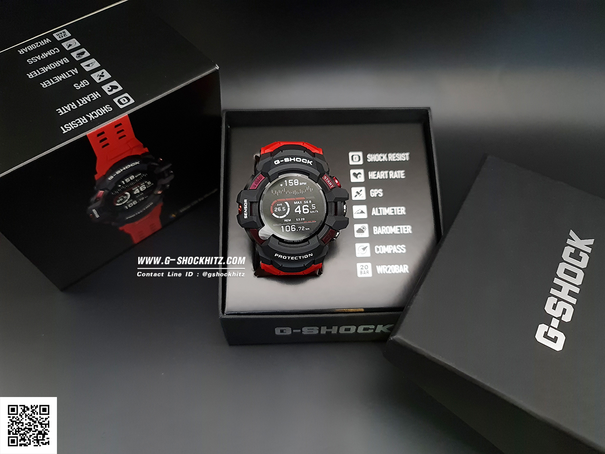 CASIO G-SHOCK นาฬิกาข้อมือ นาฬิกากันน้ำ นาฬิกาของแท้ ประกันศูนย์ CMG 1 ปี รุ่น GSW-H1000-1A4 นาฬิกาสีแดง
