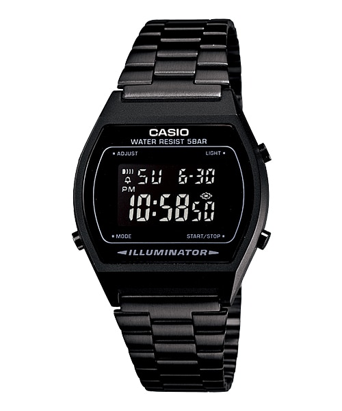 CASIO นาฬิกาคาสิโอ นาฬิกาข้อมือ นาฬิกากันน้ำ นาฬิกาของแท้ ประกันศูนย์ CMG 1 ปี รุ่น B640WB-1B นาฬิกาสีดำ
