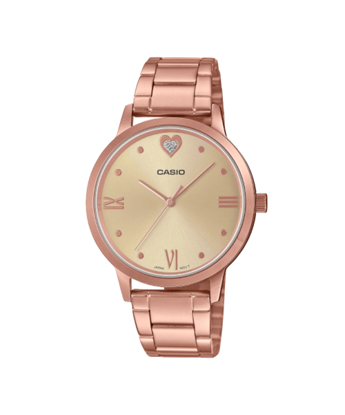 CASIO นาฬิกาคาสิโอ นาฬิกาข้อมือ นาฬิกากันน้ำ นาฬิกาของแท้ ประกันศูนย์ CMG 1 ปี รุ่น LTP-2022VPG-9C นาฬิกาสีชมพู