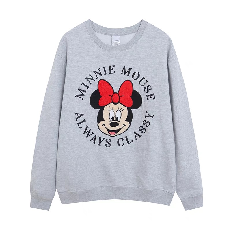 เสื้อวอร์ม สเวตเตอร์ Disney เสื้อมินนี่ minnie mouse alway classy แขนยาว สีเทา ลายการ์ตูน MINNIEงานสวย มากคะ สำเนา สำเนา สำเนา เทา
