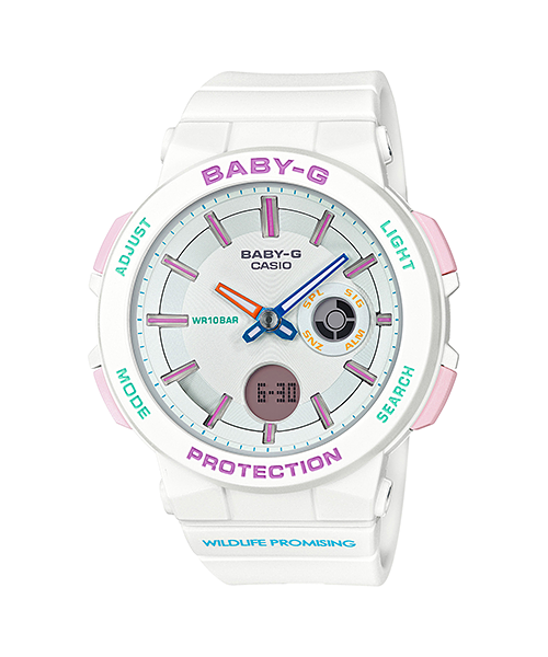 CASIO BABY-G นาฬิกาข้อมือ นาฬิกากันน้ำ นาฬิกาของแท้ ประกันศูนย์ CMG 1 ปี รุ่น BA-255WLP-7A นาฬิกาสีขาว