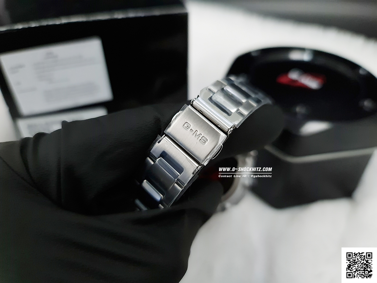 CASIO G-MS นาฬิกาข้อมือ นาฬิกากันน้ำ นาฬิกาของแท้ ประกันศูนย์ CMG 1 ปี รุ่น MSG-S200D-7A นาฬิกาสีเงิน