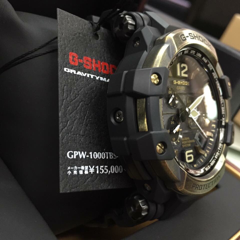 CASIO G-SHOCK นาฬิกาข้อมือ นาฬิกากันน้ำ นาฬิกาของแท้ ประกันศูนย์ 1 ปี รุ่น GPW-1000TBS-1A นาฬิกาสีดำ