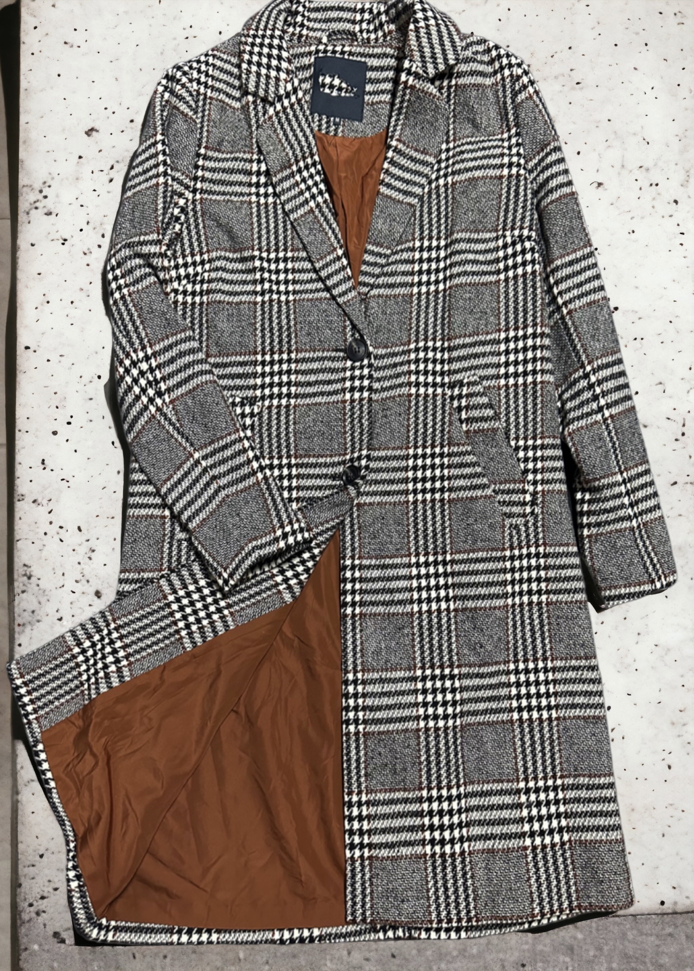 เสื้อโค้ท เสื้อกันหนาว เนื้อผ้าสักหลาดวูล checked coat แบรนด์ reserved สำเนา สำเนา