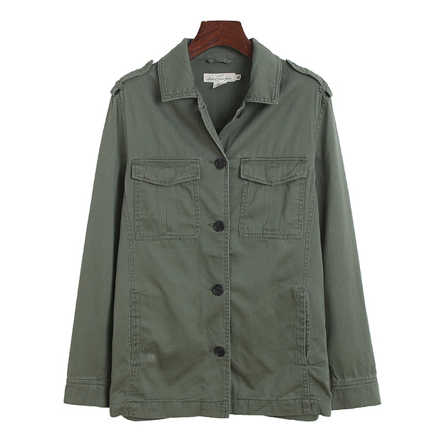 H&M เสื้อนอกเขียวทหาร เสื้อแจ็คเก็ต แนวทหาร แบรนด์H&M แพทเทิน สวย เท่ห์ มาก แบรนด์ In exteสำเนา สำเนา เขียว