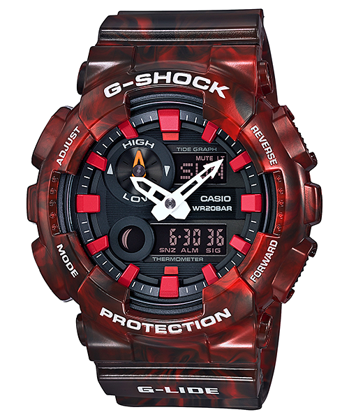 CASIO G-SHOCK นาฬิกาข้อมือ นาฬิกากันน้ำ นาฬิกาของแท้ ประกันศูนย์ CMG 1 ปี รุ่น GAX-100MB-4A นาฬิกาสีแดง