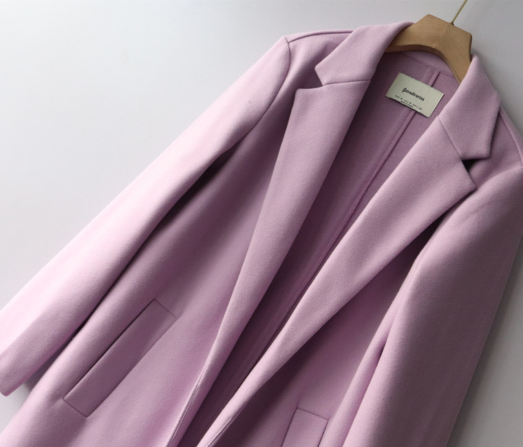 เสื้อโค้ท เสื้อโค้ทกันหนาว โค้ทวูล tailored knot coat สีเบจ แบรนด์ STRADIVARIUS สำเนา