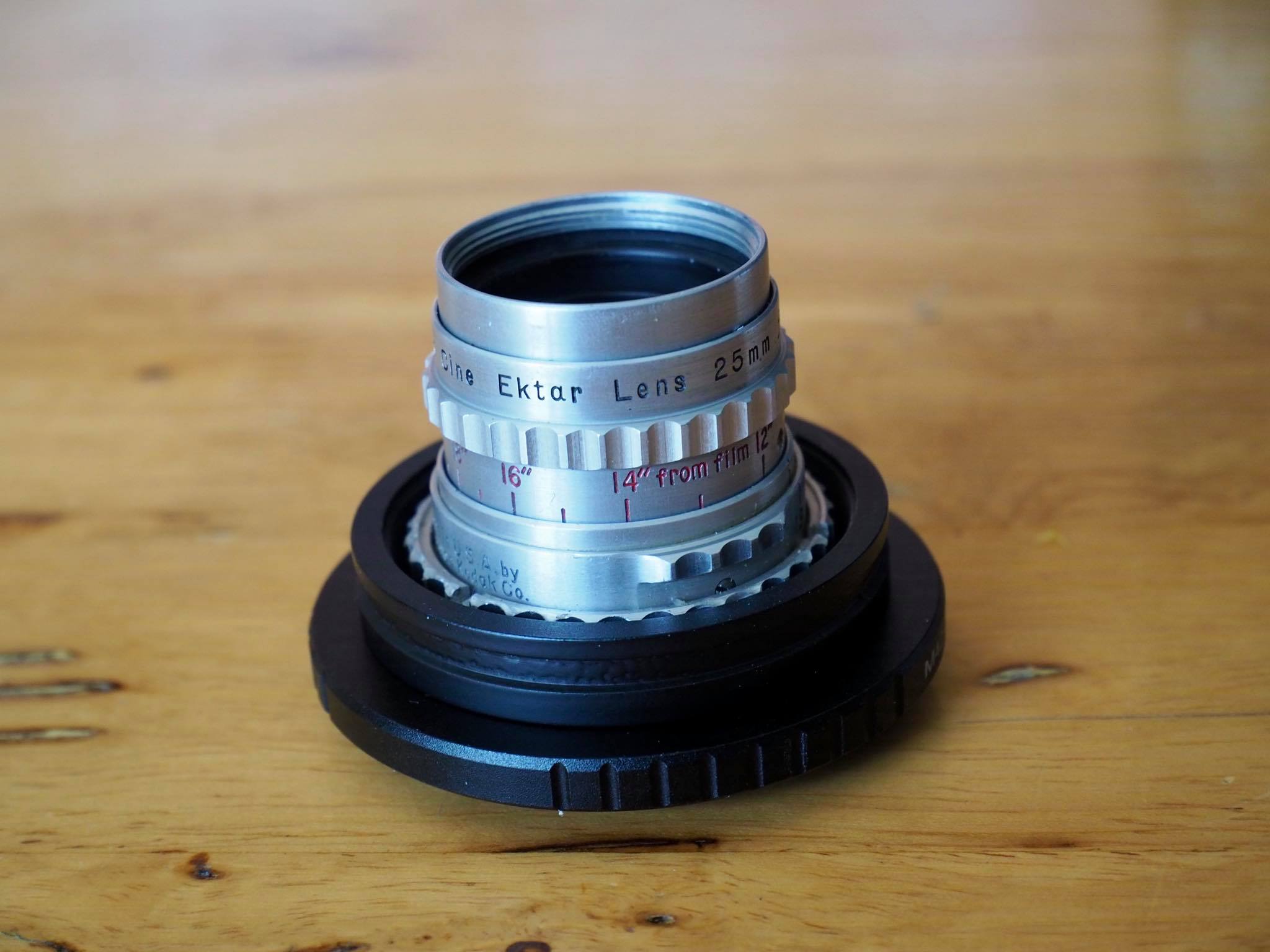 KODAK CINE EKTAR LENS 25 MM.F1.9 MODIFIED M4/3 MOUNT