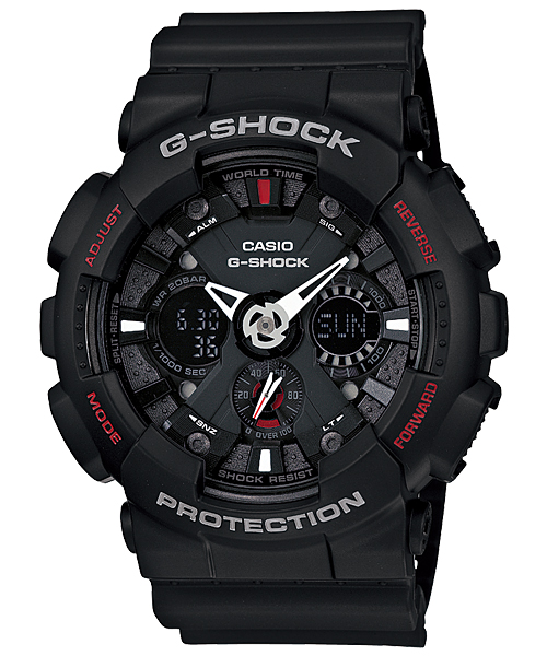 CASIO G-SHOCK นาฬิกาข้อมือ นาฬิกากันน้ำ นาฬิกาของแท้ ประกันศูนย์ CMG 1 ปี รุ่น GA-120-1A นาฬิกาสีดำ