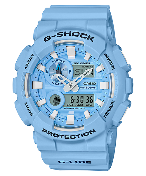 CASIO G-SHOCK นาฬิกาข้อมือ นาฬิกากันน้ำ นาฬิกาของแท้ ประกันศูนย์ CMG 1 ปี รุ่น GAX-100CSA-2A นาฬิกาสีฟ้า
