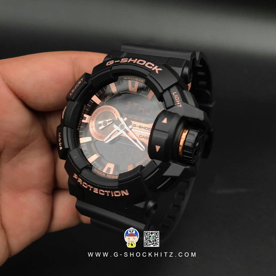 CASIO G-SHOCK นาฬิกาข้อมือ นาฬิกากันน้ำ นาฬิกาของแท้ ประกันศูนย์ CMG 1 ปี รุ่น GA-400GB-1A4 นาฬิกาสีดำ