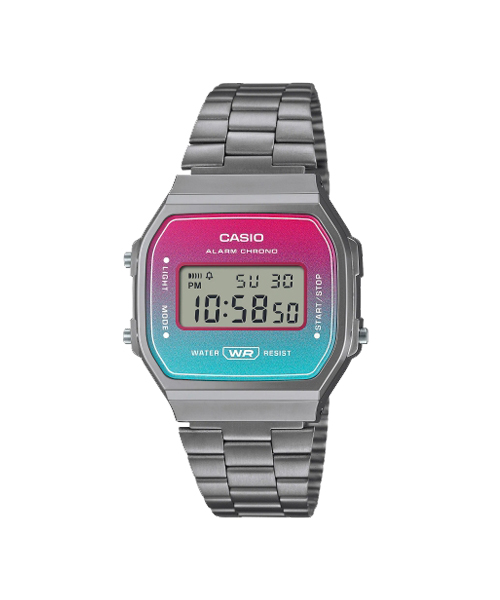 CASIO EDIFICE นาฬิกาข้อมือ นาฬิกากันน้ำ นาฬิกาของแท้ ประกันศูนย์ CMG 1 ปี รุ่น A168WERB-2A นาฬิกาสีเทา