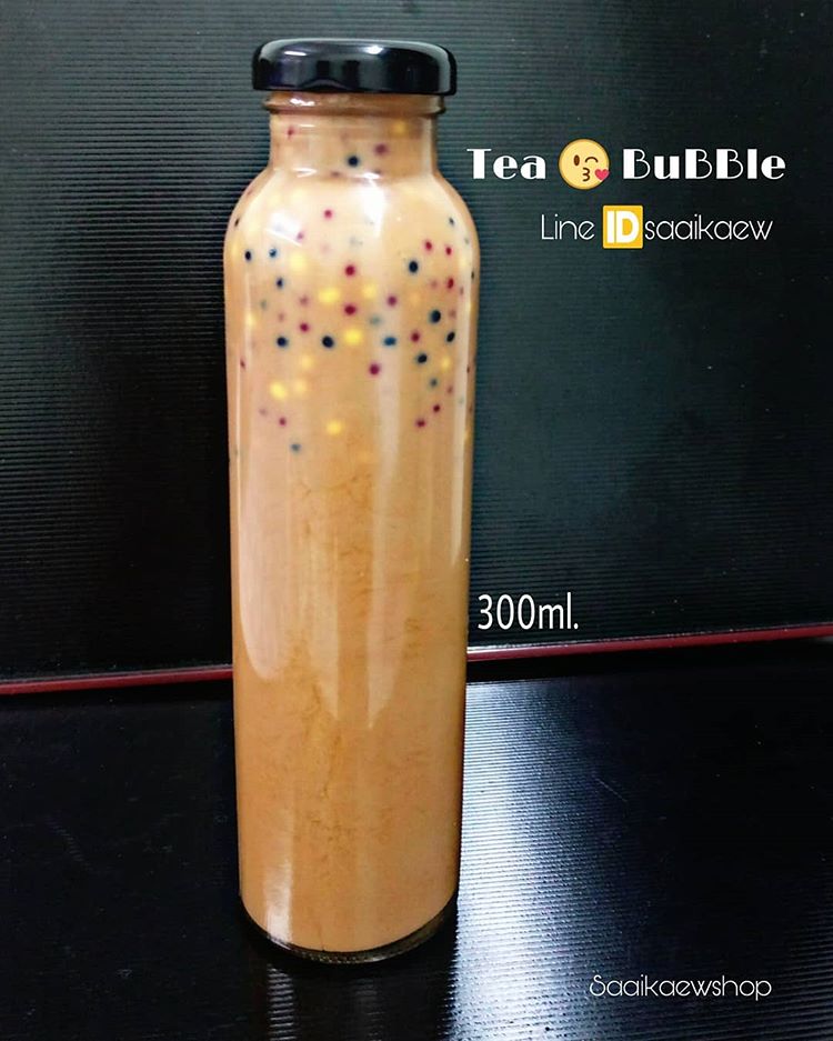 ขวดแก้ว สูง 300 ml. ขวดชานม ขวดน้ำผลไม้