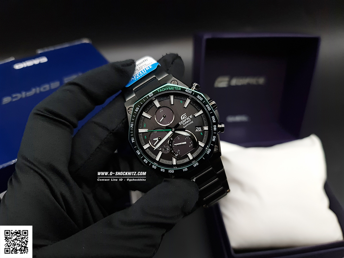 CASIO EDIFICE นาฬิกาข้อมือ นาฬิกากันน้ำ นาฬิกาของแท้ ประกันศูนย์ CMG 1 ปี รุ่น EQB-1100XDC-1A นาฬิกาสีดำ