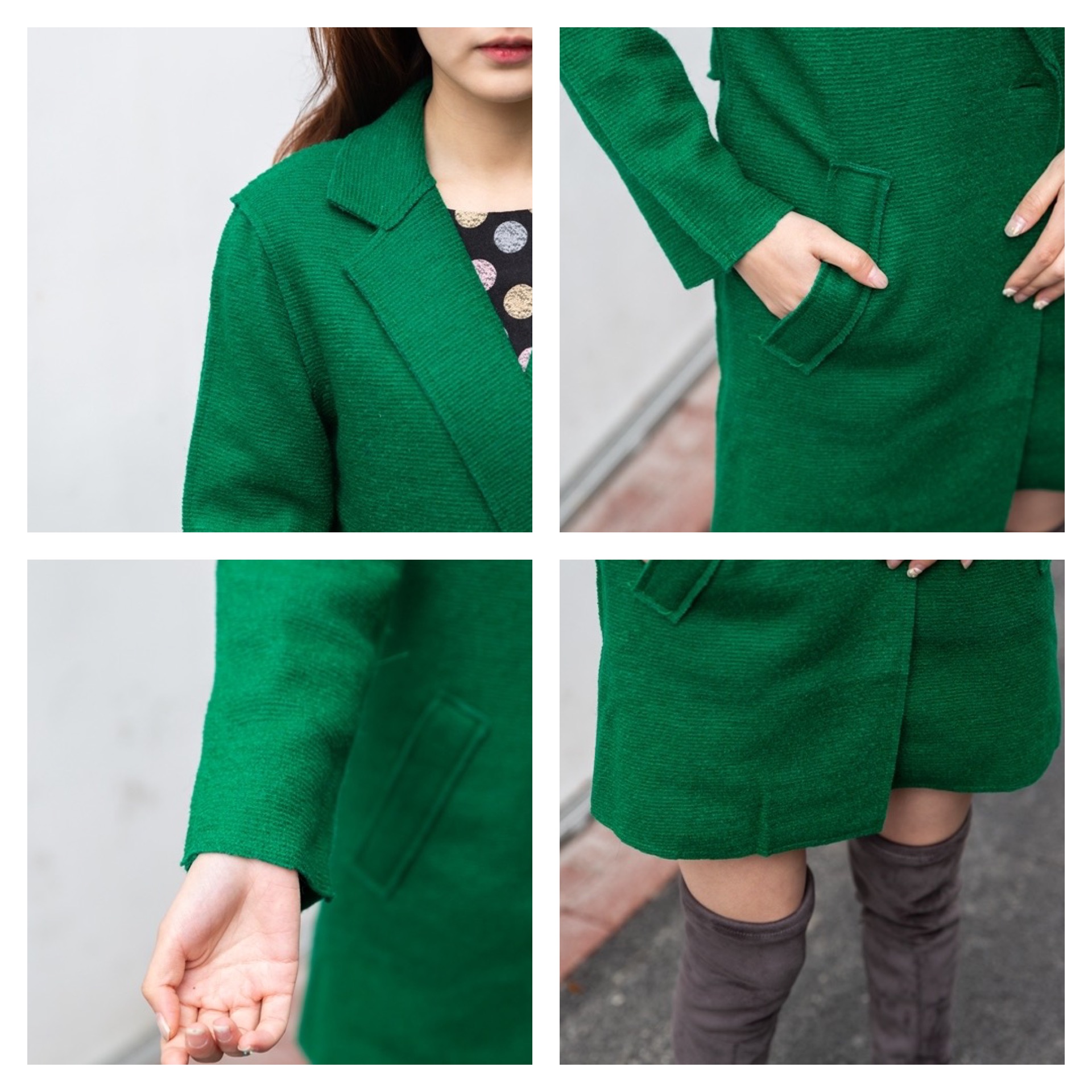เสื้อโค้ท peacoat เสื้อโค้ทเฟอร์ โค้ทสีแแดง แบรนด์ La chapelle