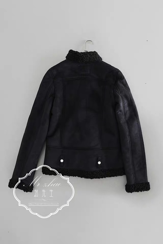 เสื้อโค้ท กันหนาว Pea coat หนังกลับ สีดำ REVIEW ดำ