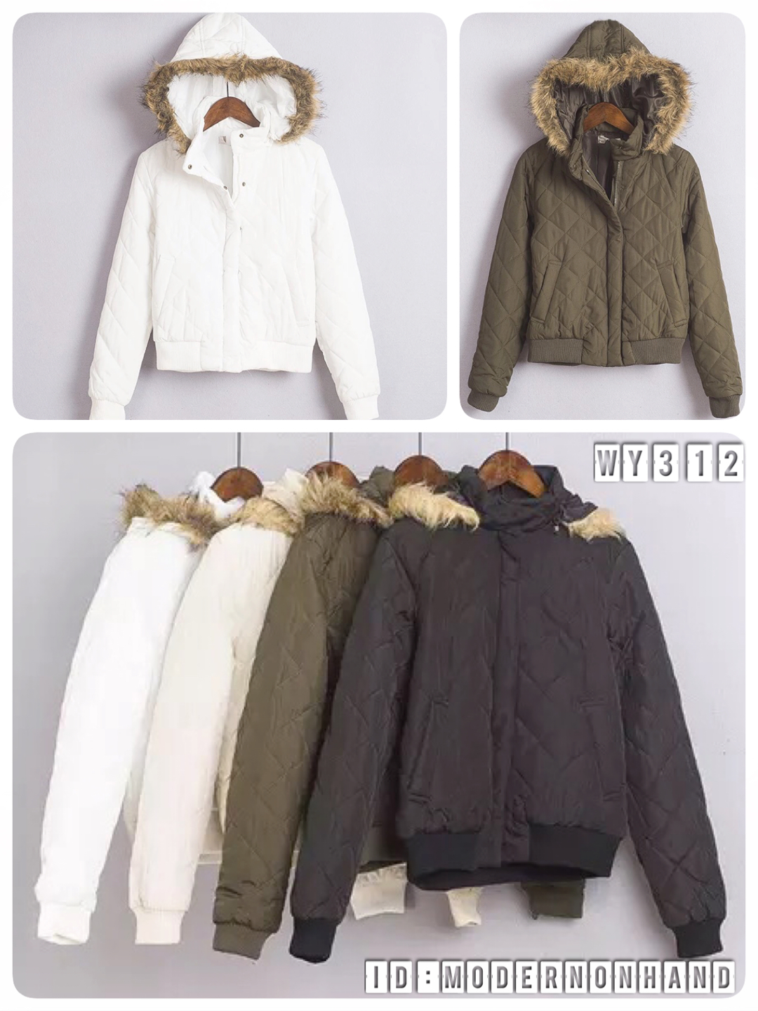 เสื้อกันหนาว เสื้อนอก เสื้อกันหนาว หมวกฮูท สีเขียวขี้ม้า แต่งฮูทติดเฟอร์ สวยหรู เนื้อลื่น สวยอุ่นมากคะ Size M/L (หมวกฮูทถอดใส่ได้คะ) เขียว