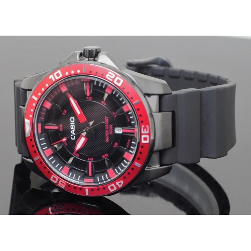 CASIO นาฬิกาคาสิโอ นาฬิกาข้อมือ นาฬิกากันน้ำ นาฬิกาของแท้ ประกันศูนย์ CMG 1 ปี รุ่น MTD-1072-4A นาฬิกาสีดำ