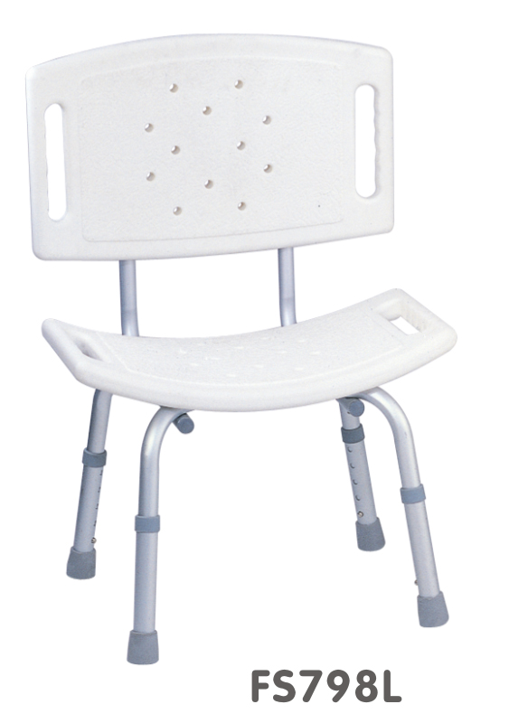 เก้าอี้นั่งอาบน้ำ ทำจากอลูมิเนียมเคลือบกันสนิม ปรับระดับสูง-ต่ำได้ 5 ระดับ