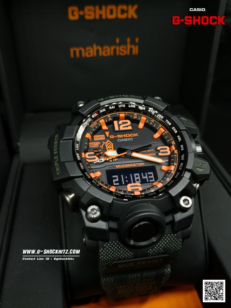 CASIO G-SHOCK นาฬิกาข้อมือ นาฬิกากันน้ำ นาฬิกาของแท้ ประกันศูนย์ CMG 1 ปี รุ่น GWG-1000MH-1A นาฬิกาสีดำ